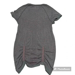 Athleta Fast Track Short Sleeve Stripe Workout active Size M